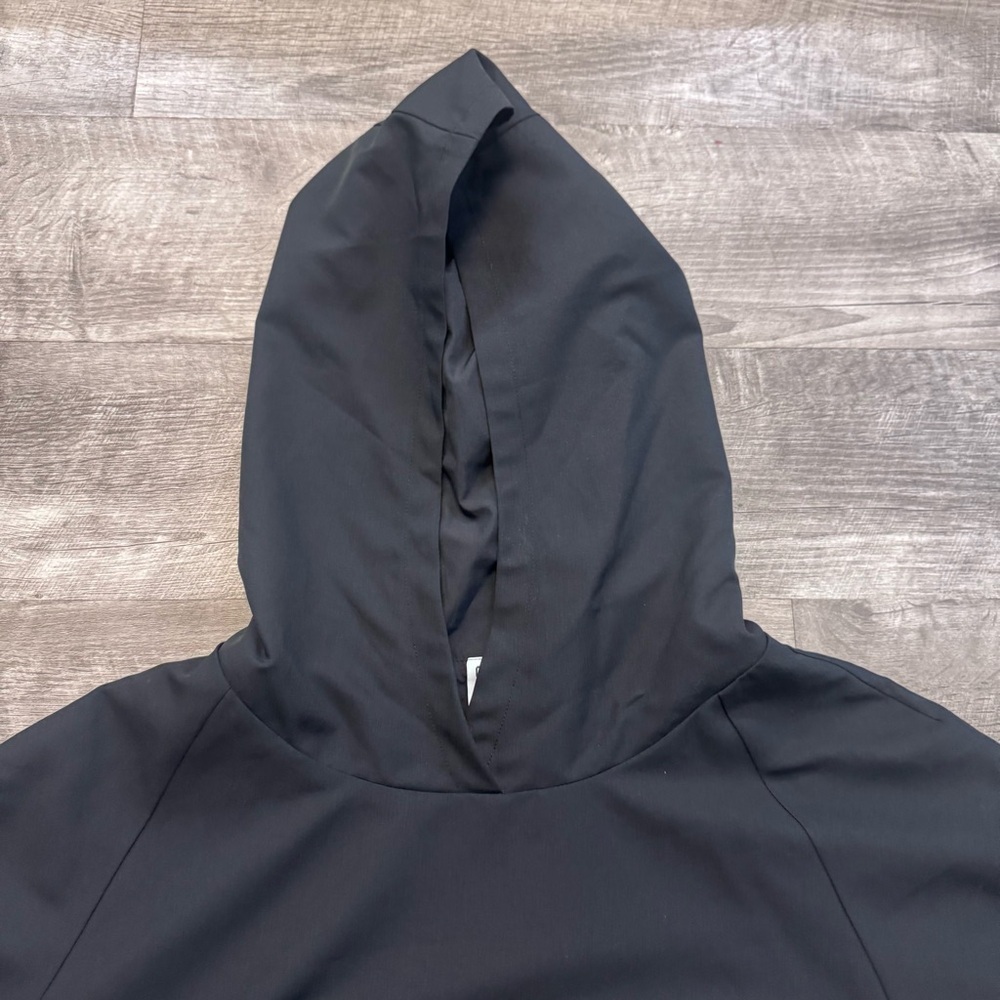 NWOT Gymshark Non Stop Black Cropped Hoodie Womens Sz. L - Picture 3 of 9